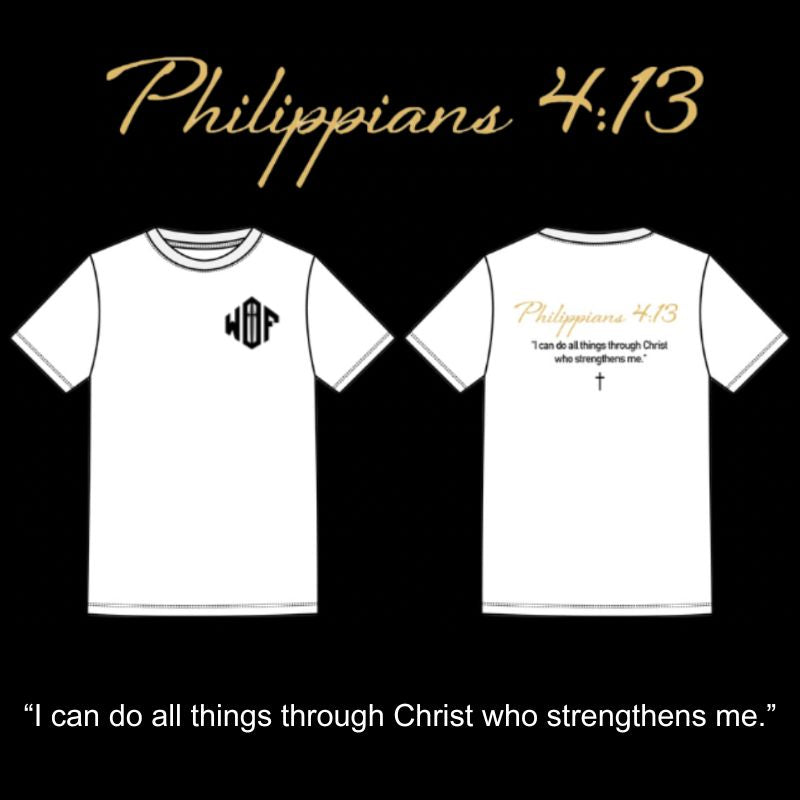 Philippians 4:13 - WHITE - T-Shirt