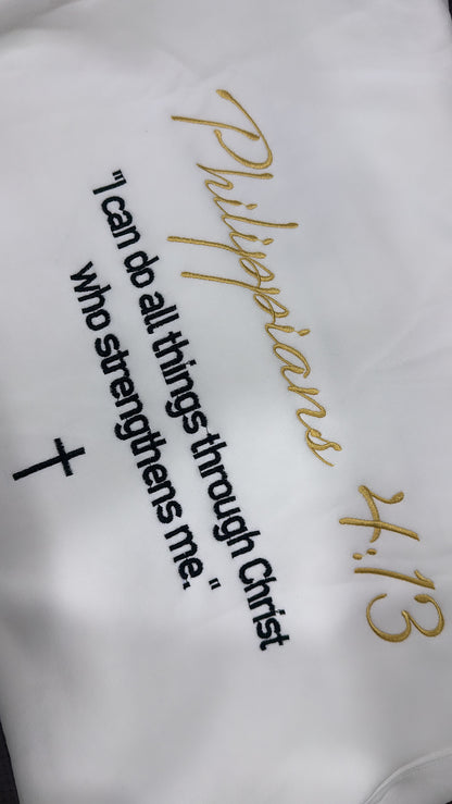Philippians 4:13- Golden Rule Collection - WHITE
