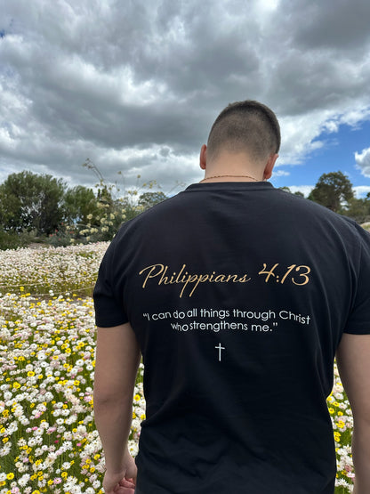 Philippians 4:13 - BLACK - T-Shirt