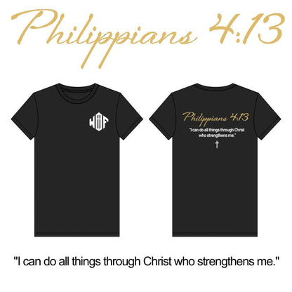 Philippians 4:13 - BLACK - T-Shirt